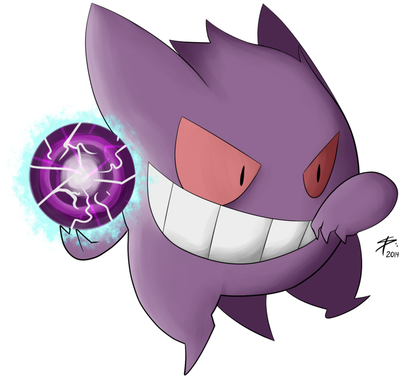 Gengar Used Shadow Ball By Digitalpelican-d7tkk8e - Cartoon (1024x794), Png Download