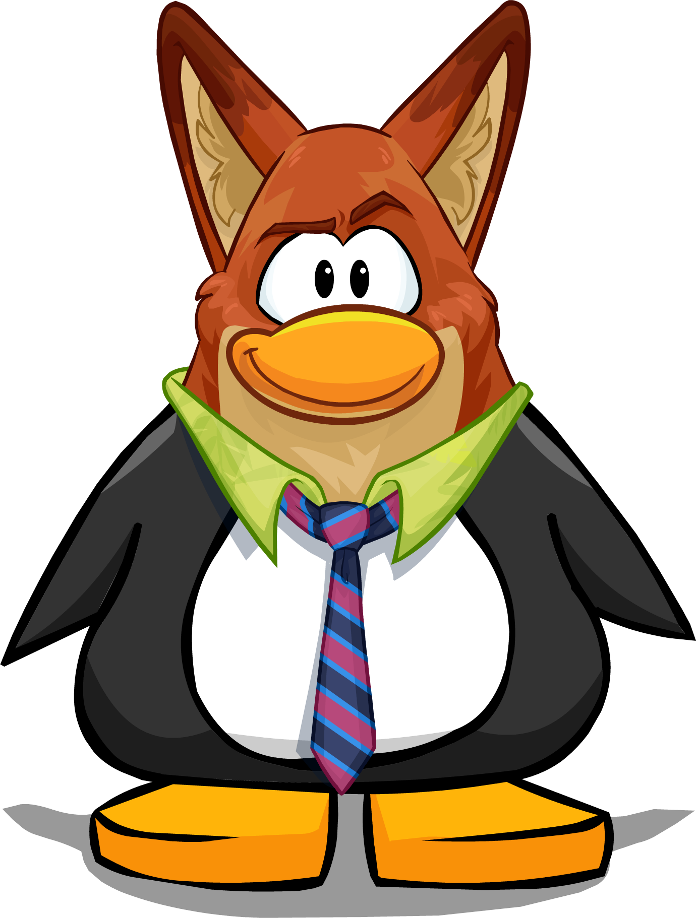 Nick Wilde Mask On A Player Card - Nick Wilde Club Penguin (1380x1822), Png Download