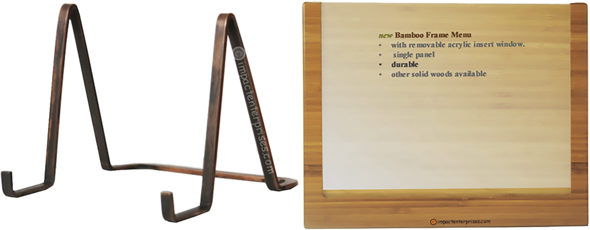 Table Top Menu, Impact Stand - Picture Frame (1154x450), Png Download