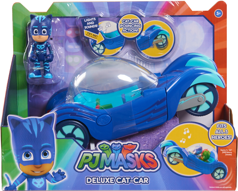 Pj Masks Deluxe Vehicle, Catboy, , Large - Pj Masks Deluxe Cat Car (866x718), Png Download