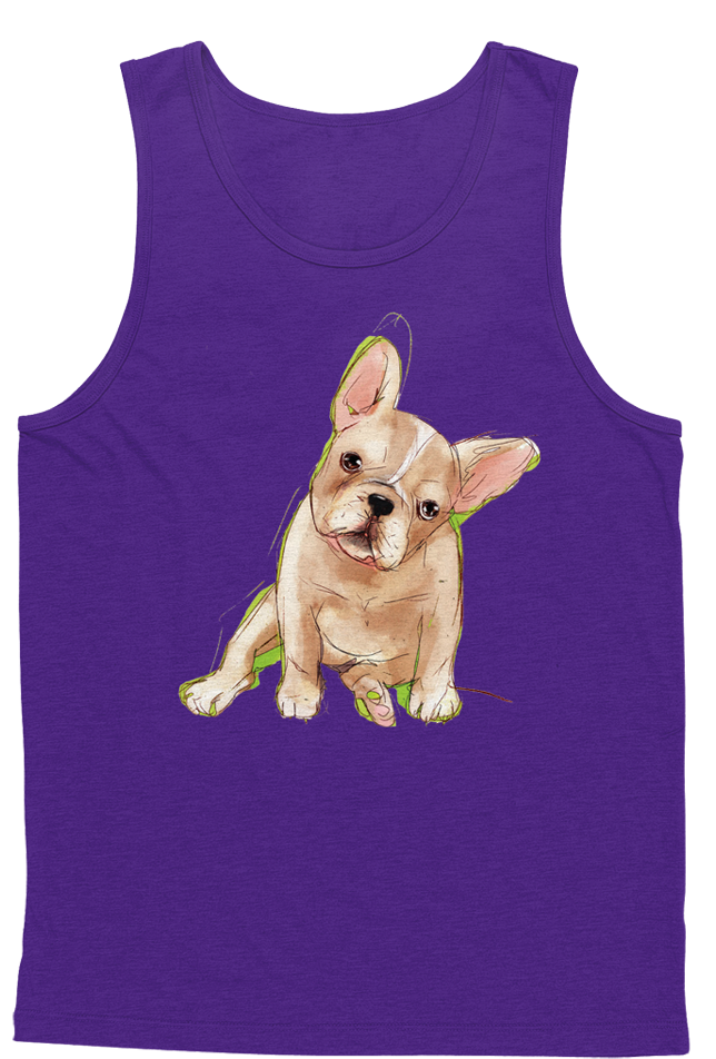 Paw Pack "french Bulldog" Tee Purple Gildan (1000x1000), Png Download