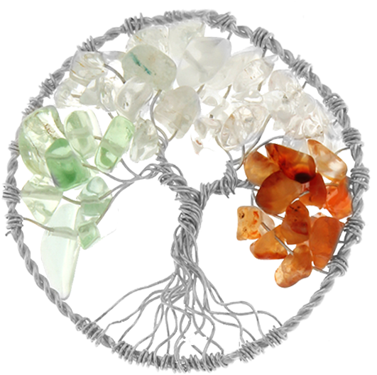 Tree Of Life Fantasy Insignia With Colored Stones 33mm - Fantasy (800x800), Png Download