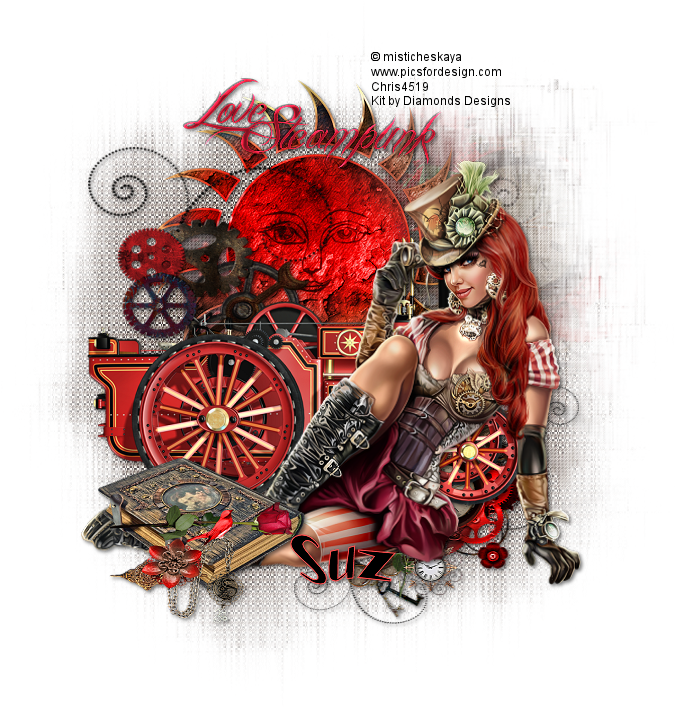Steampunk Love ** - Christmas Ornament (750x750), Png Download