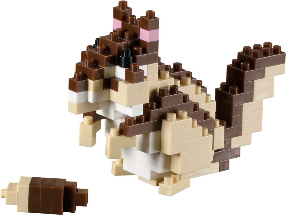Chipmunk - Chipmunk - Brixies Chipmunk 3d-motif Building Blocks (multi-colour) (1000x1000), Png Download