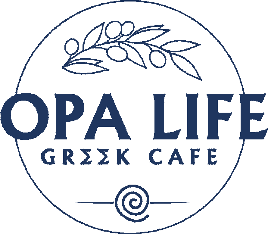 Opa Life Greek Cafe Opa Life Greek Cafe - Opa Life Greek Cafe Logo (960x960), Png Download