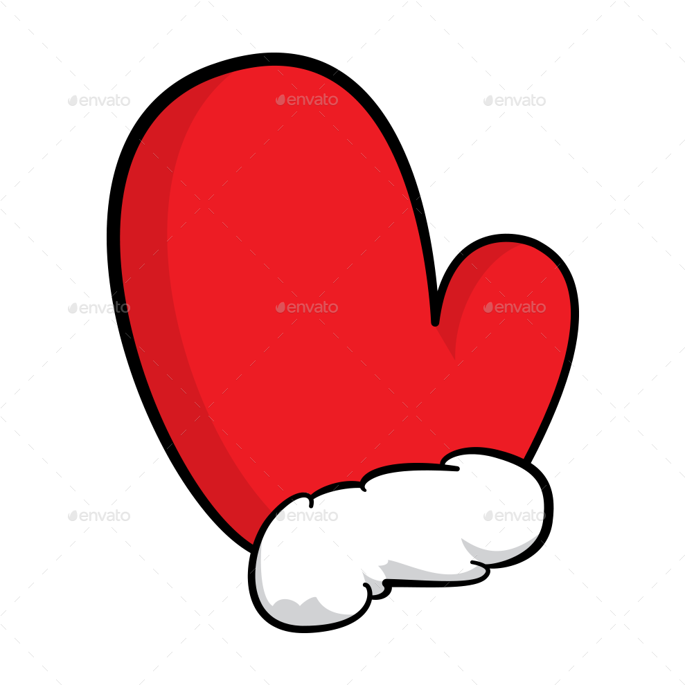 Christmas Glove - Heart (1000x1000), Png Download
