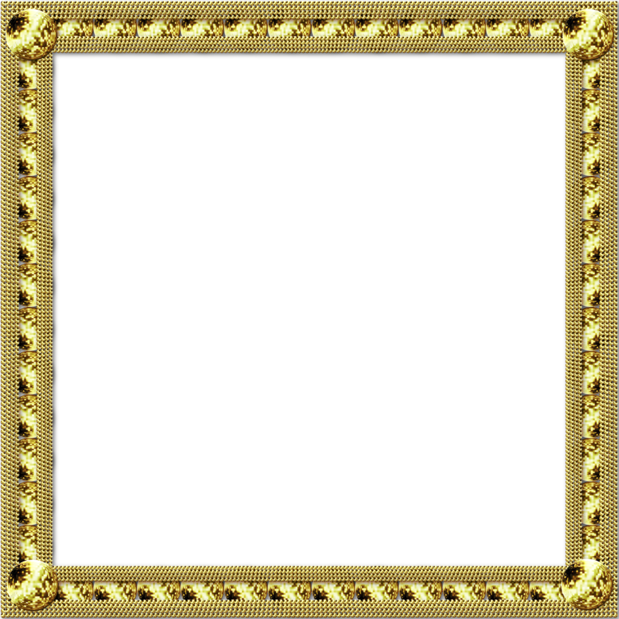 Gold Frame By Jssanda Borders For Paper, Drugs, Moldings, - Art Deco Gold Picture Frame (894x894), Png Download