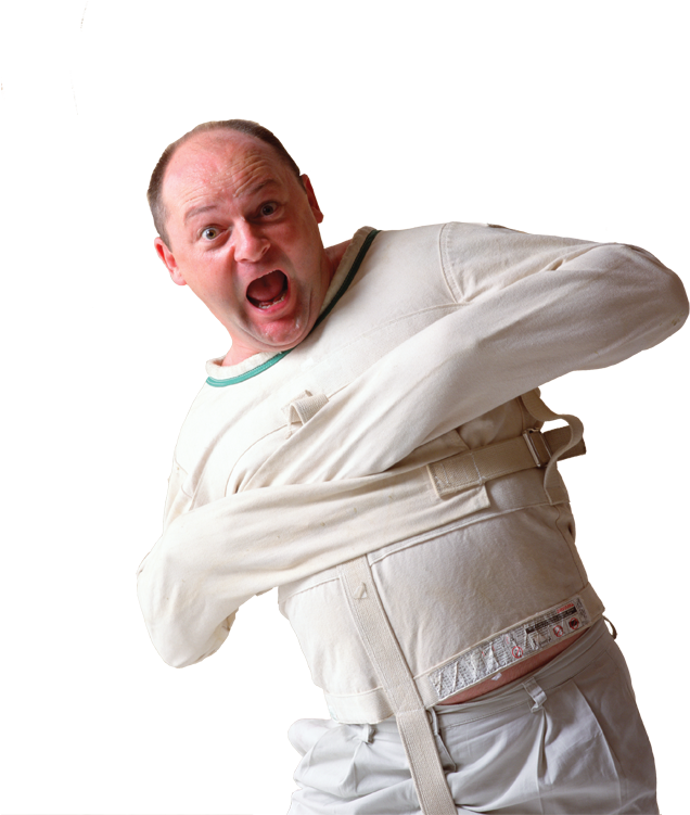 Download Post Person In A Straight Jacket PNG Image with No