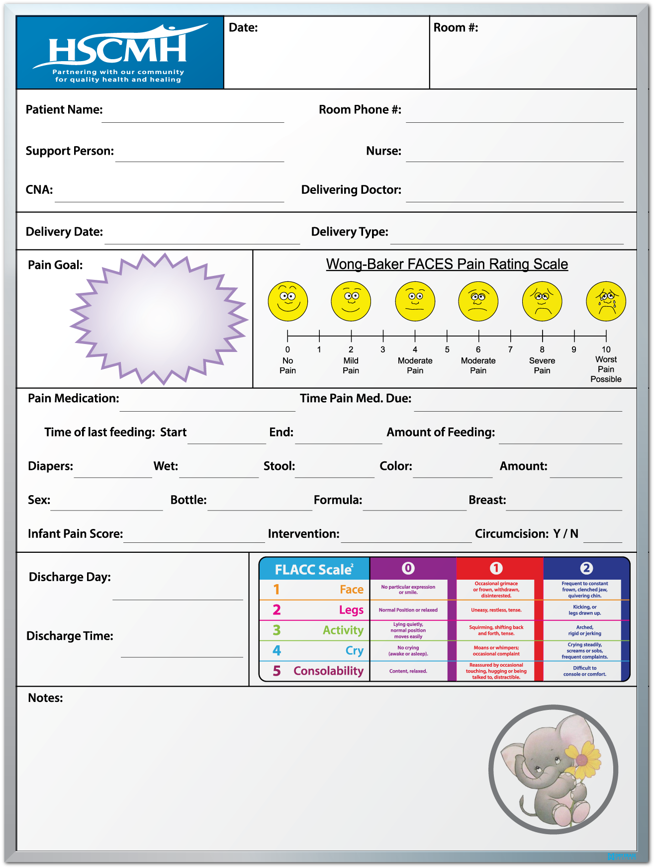 Hot Springs County Memorial Hospital Labor &amp - Hospital Whiteboards Room Examples (1448x1845), Png Download