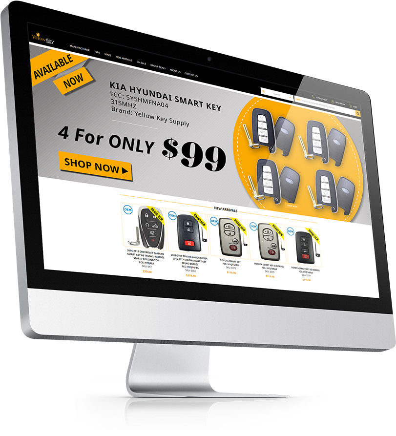 Yellow Key Supply Desktop View - Oraiko (920x950), Png Download