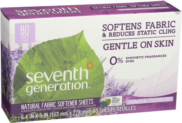 Seventh Generation Natural Fabric Softener Sheets Lavender - Seventh Generation - Natural Fabric Softener Sheets (650x650), Png Download