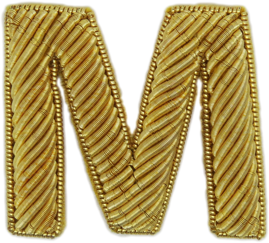 Block Gold Embroidered Letters - Earrings (1200x799), Png Download