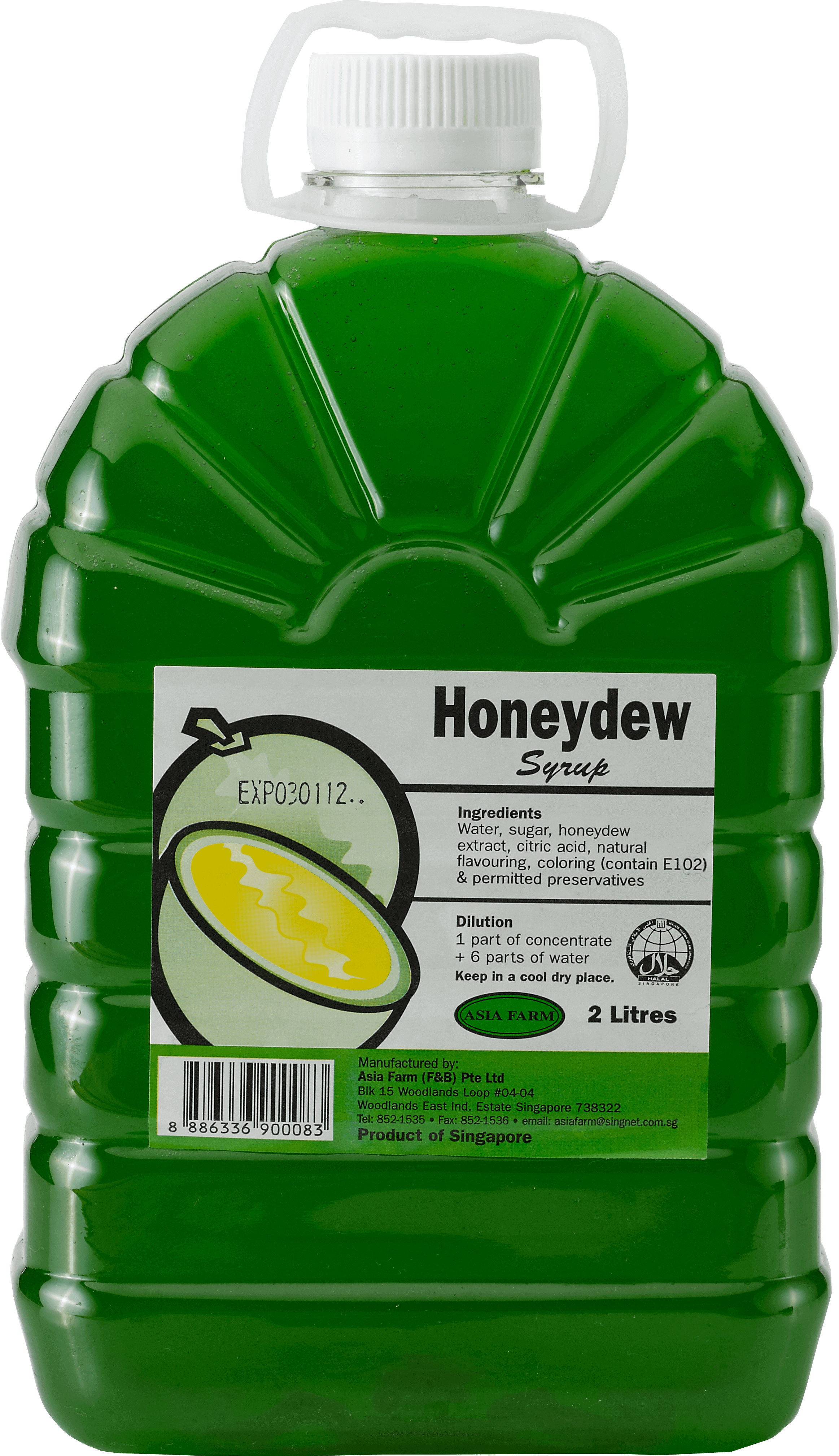 Honeydew Syrup - Plastic Bottle (2550x4223), Png Download