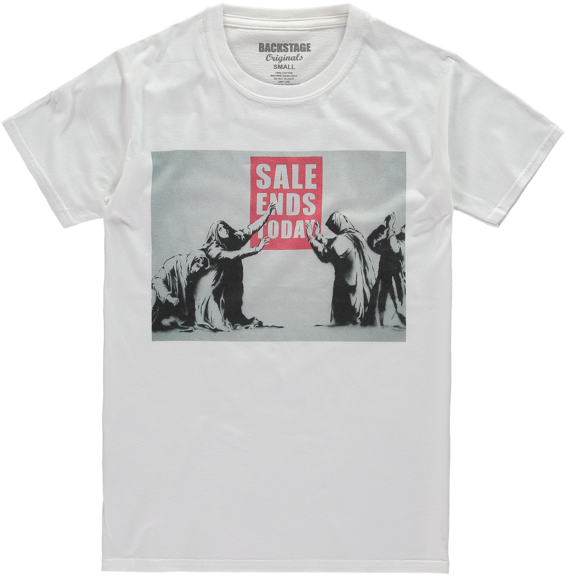 Banksy Sale Ends Today Men's T-shirt - Banksy Sale Ends Tomorrow (600x600), Png Download