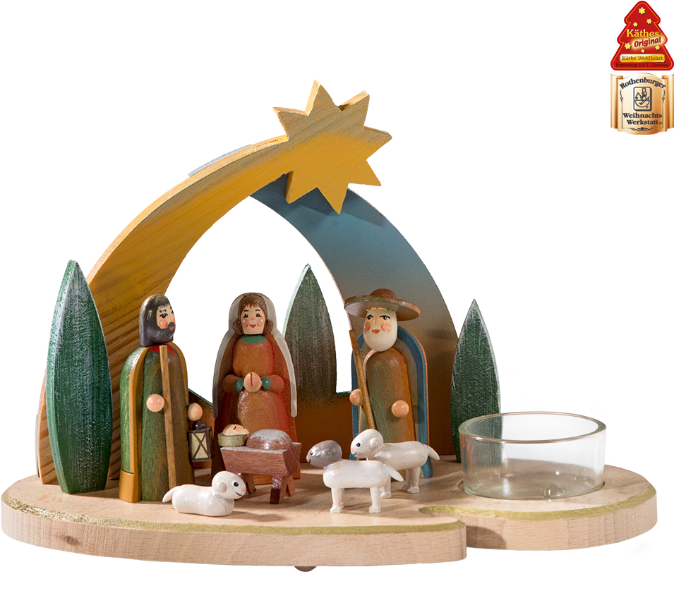 Tealight Candle Holder "birth Of Christ" - Tealight (1000x1000), Png Download