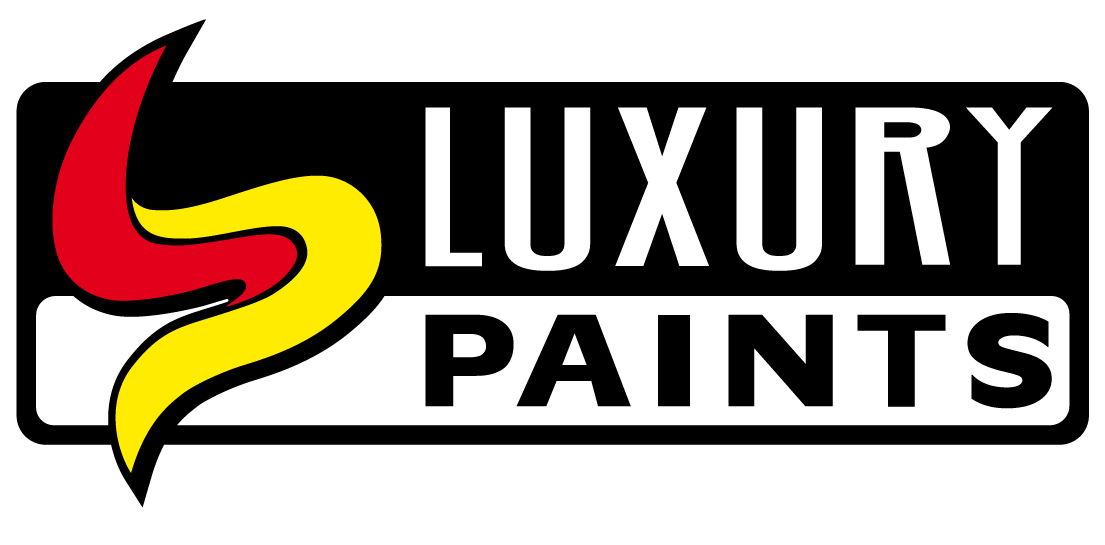 Luxury Paints Logo Final White Border (1122x557), Png Download
