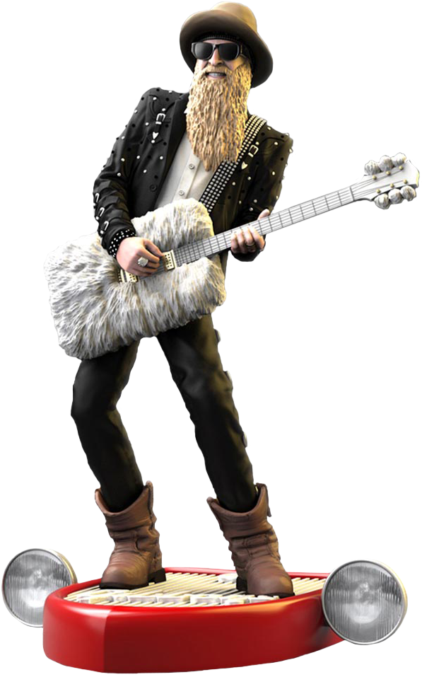 Gibbons Rock Iconz 1/9th Scale Statue - Zz Top Keyring China (768x1080), Png Download