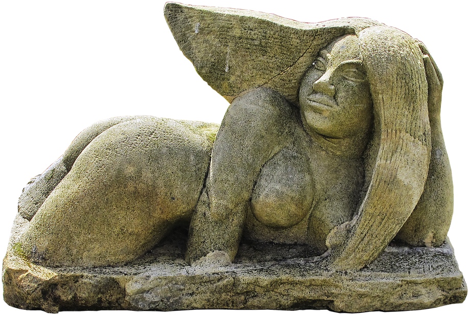 Sculpture, Woman, Naked, Stone Figure, Stone Art, Art - Sculpture (960x657), Png Download