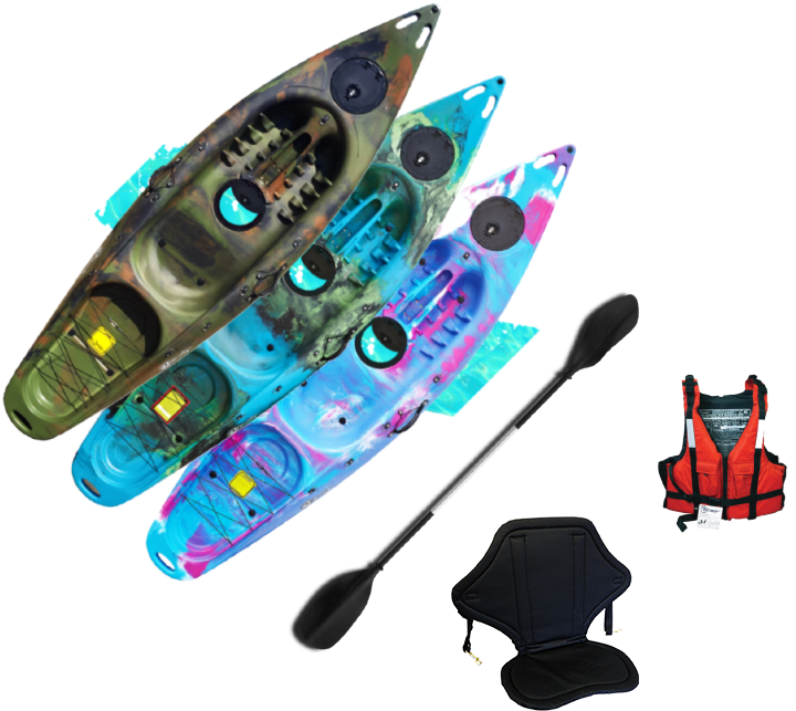 One Man Sit On Top Kayak Deluxe - Kayak (762x660), Png Download