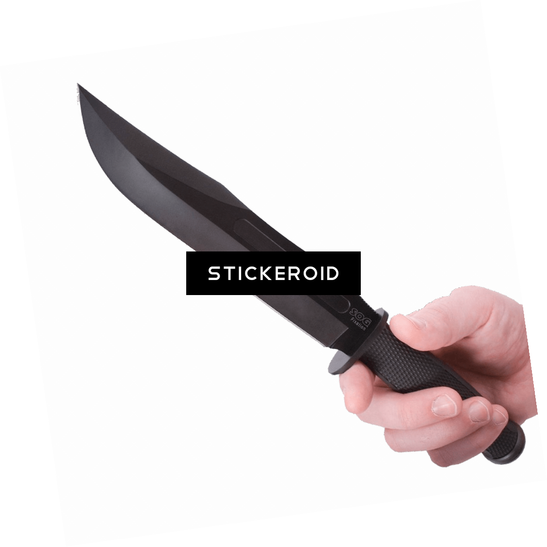 Hand Holding Knife (1128x1129), Png Download