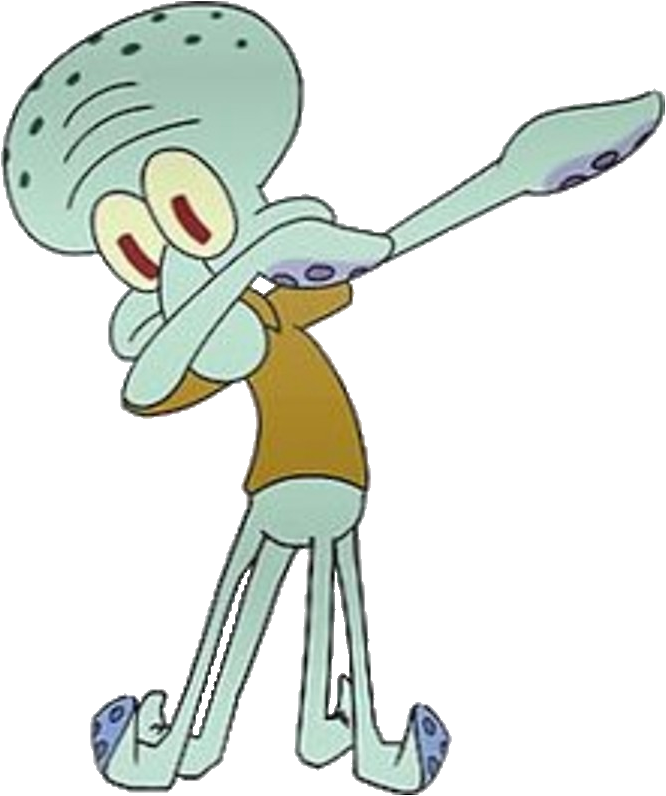 Spongebob Squarepants Squidward By - Squidward Dabbing (666x796), Png Download