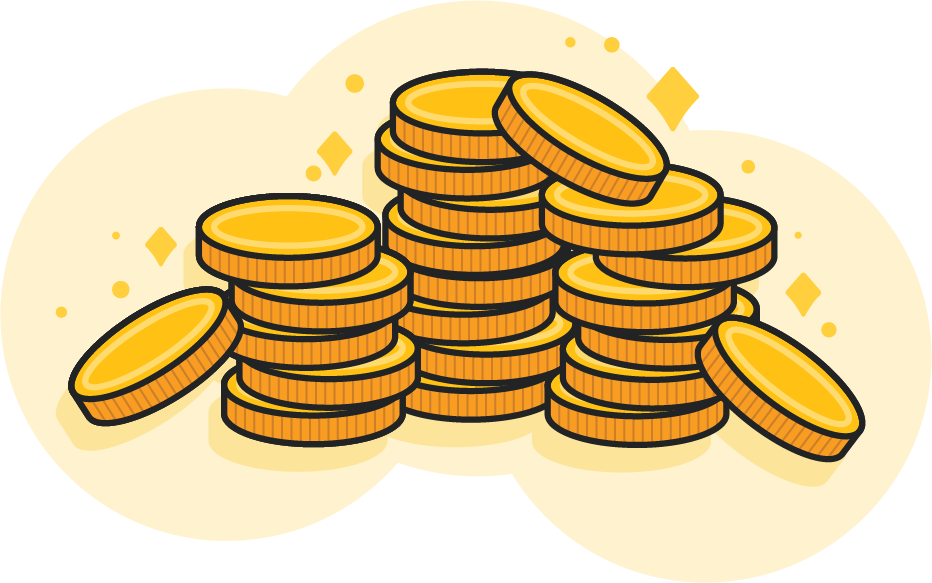 Large Pile Of Gold Coins - Gold (932x583), Png Download