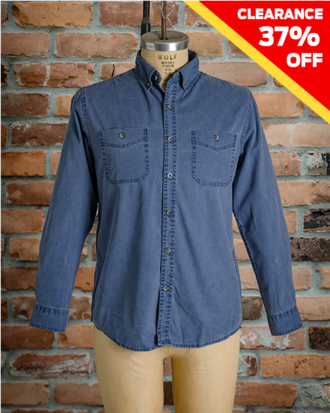 Button Down Pigment Dyed Canvas Shirt - Shirt (600x600), Png Download
