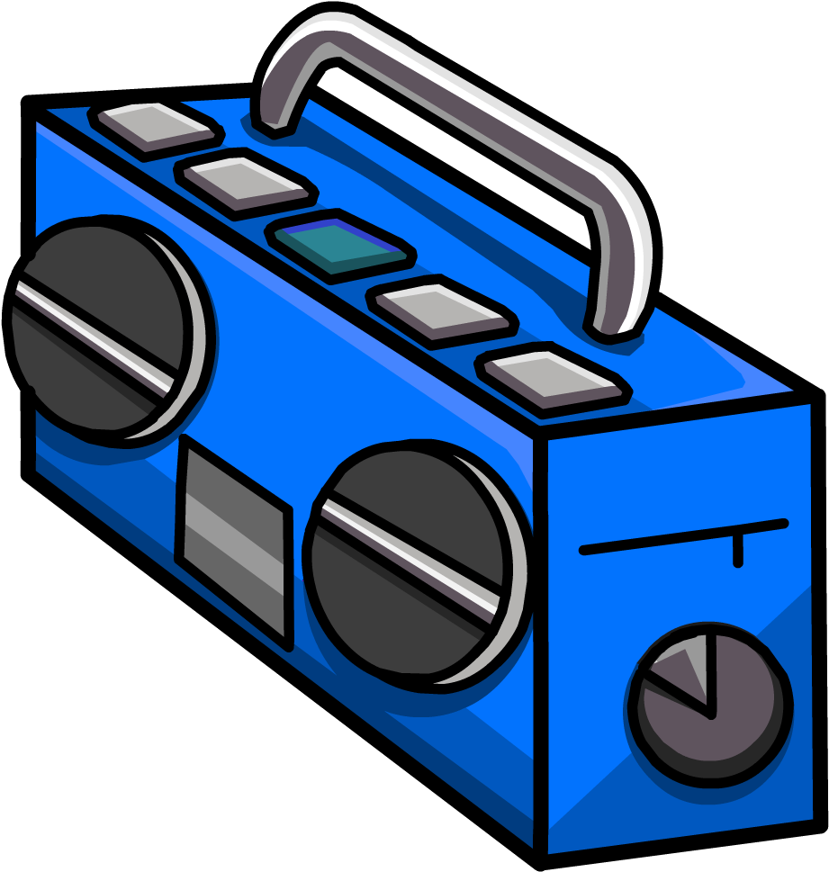 Blue Boom Box - Wiki (968x968), Png Download