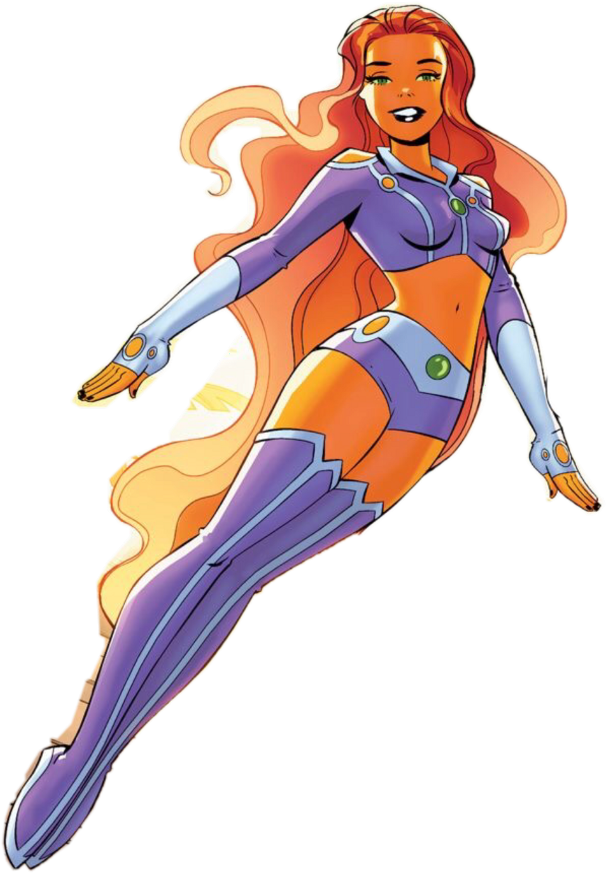 Starfire Sticker Dc Dccomics - Dc Starfire Transparent Background (1024x1024), Png Download
