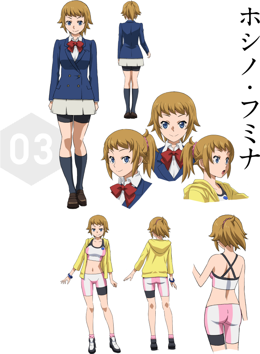 Fumina Hoshino Character Sheet - Gundam Build Fighters Hoshino Fumina (960x1178), Png Download