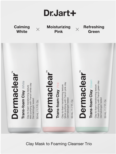 Clay Mask To Foaming Cleanser Trio - Dr Jart Whitening Water Drop (600x600), Png Download