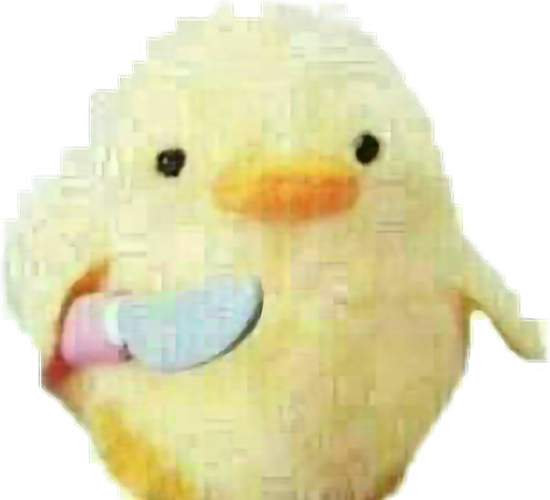 Duck Plushie With Knife Png (614x558), Png Download