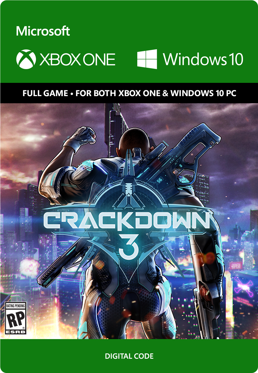 Crackdown 3 Digital Code Rating - Crackdown 3 For Xbox One (1180x1650), Png Download