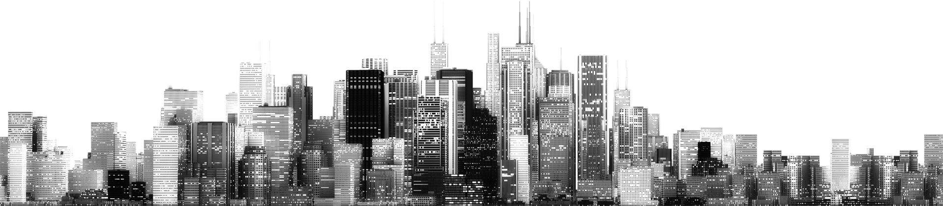 Skyline Transparent California Vector Royalty Free - Charcoal Cityscape (1920x420), Png Download