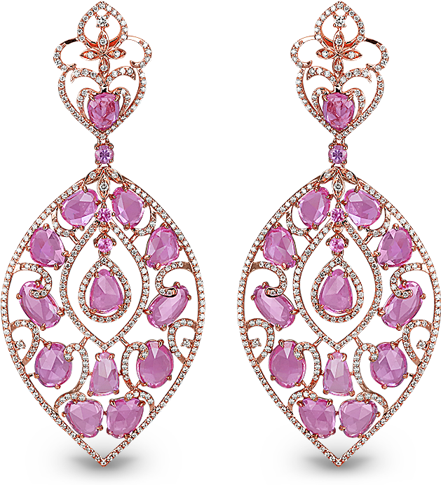 Sapphire Chandelier Earrings - Chandelier Earrings Multi Color (700x700), Png Download