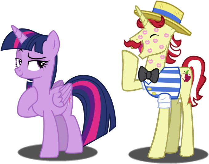 Alicorn, Female, Flam, Flim, Flim Flam Brothers, Kissing, - Comics (900x568), Png Download