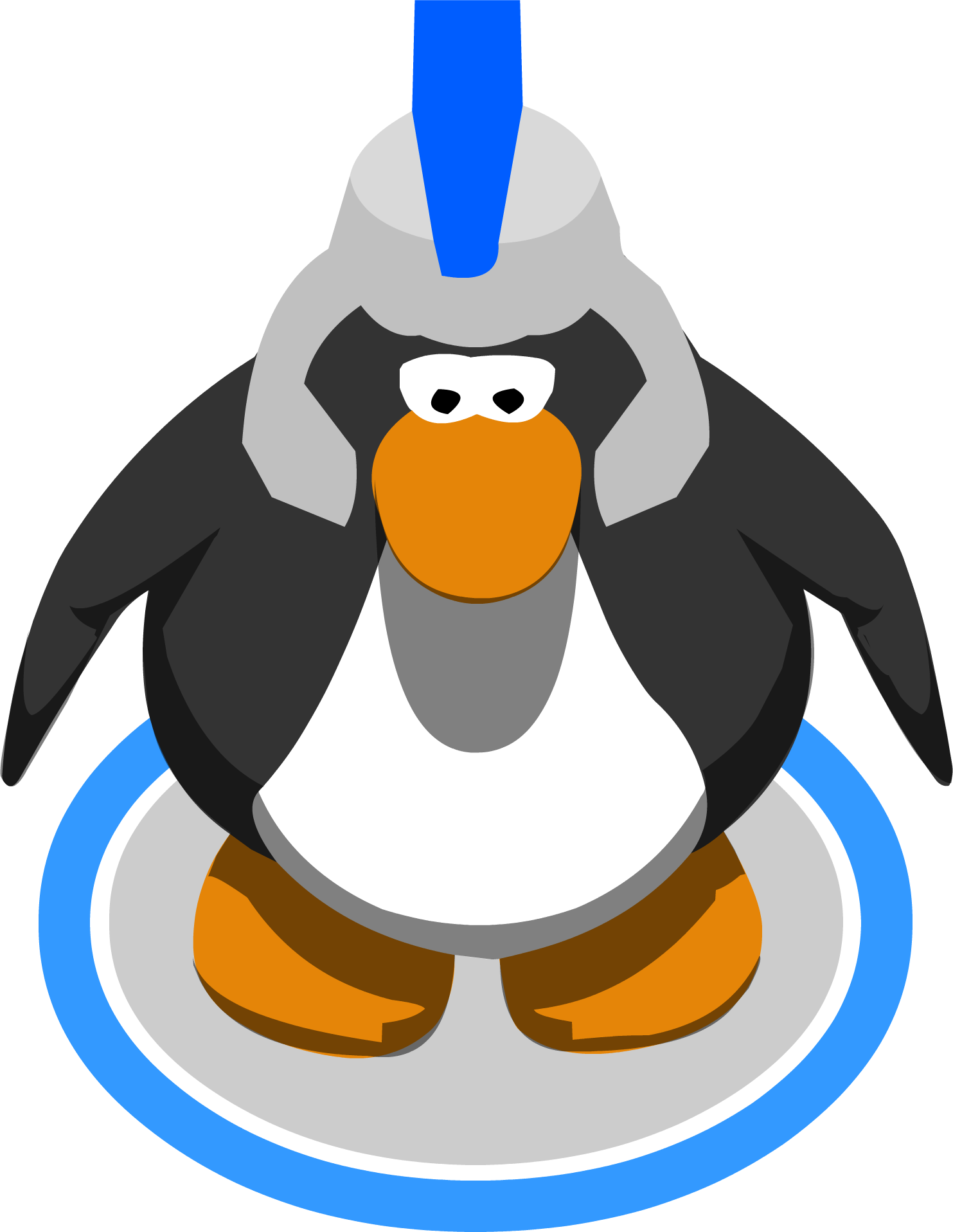Silver Roman Helmet Ig - Grey Beard Club Penguin (1483x1916), Png Download