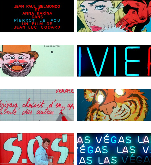 Stills From Jean-luc Godard's Film Pierrot Le Fou - Pierrot Le Fou (605x696), Png Download