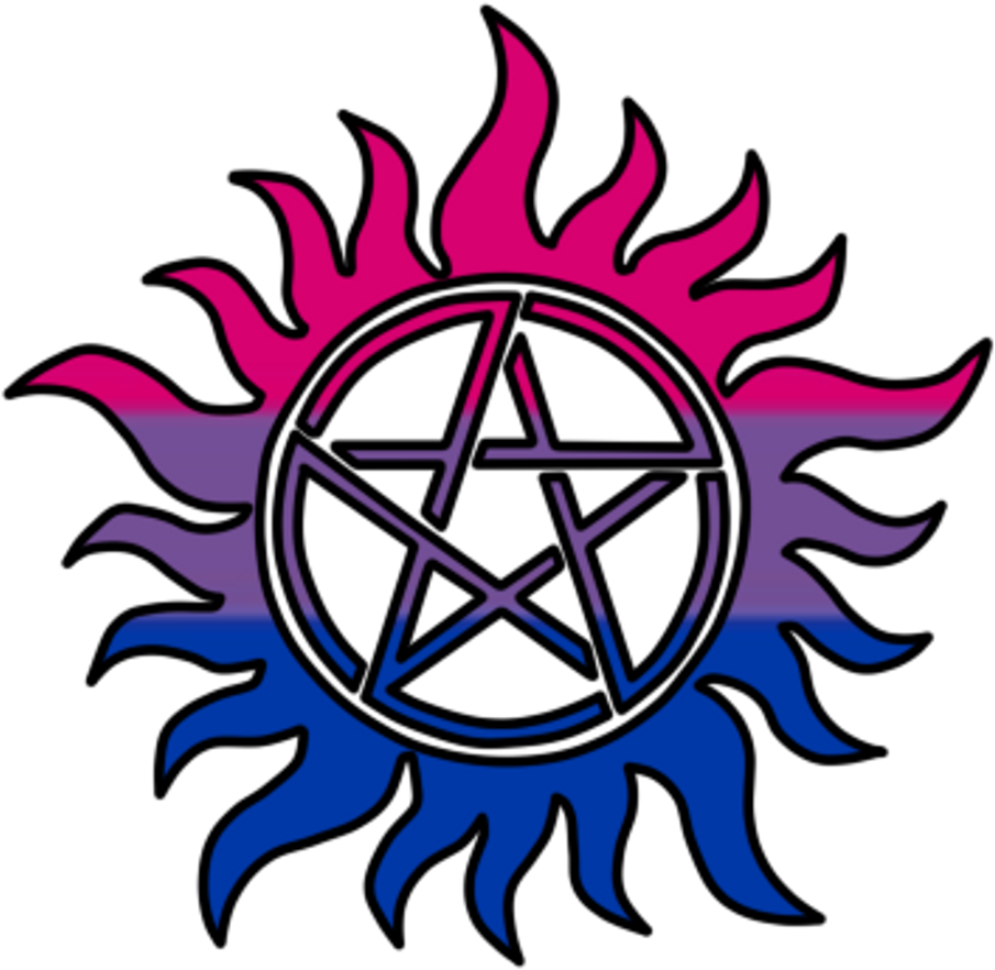 Bi Pride Supernatural Antipossesion - Supernatural Symbol Throw Blanket (1024x1024), Png Download