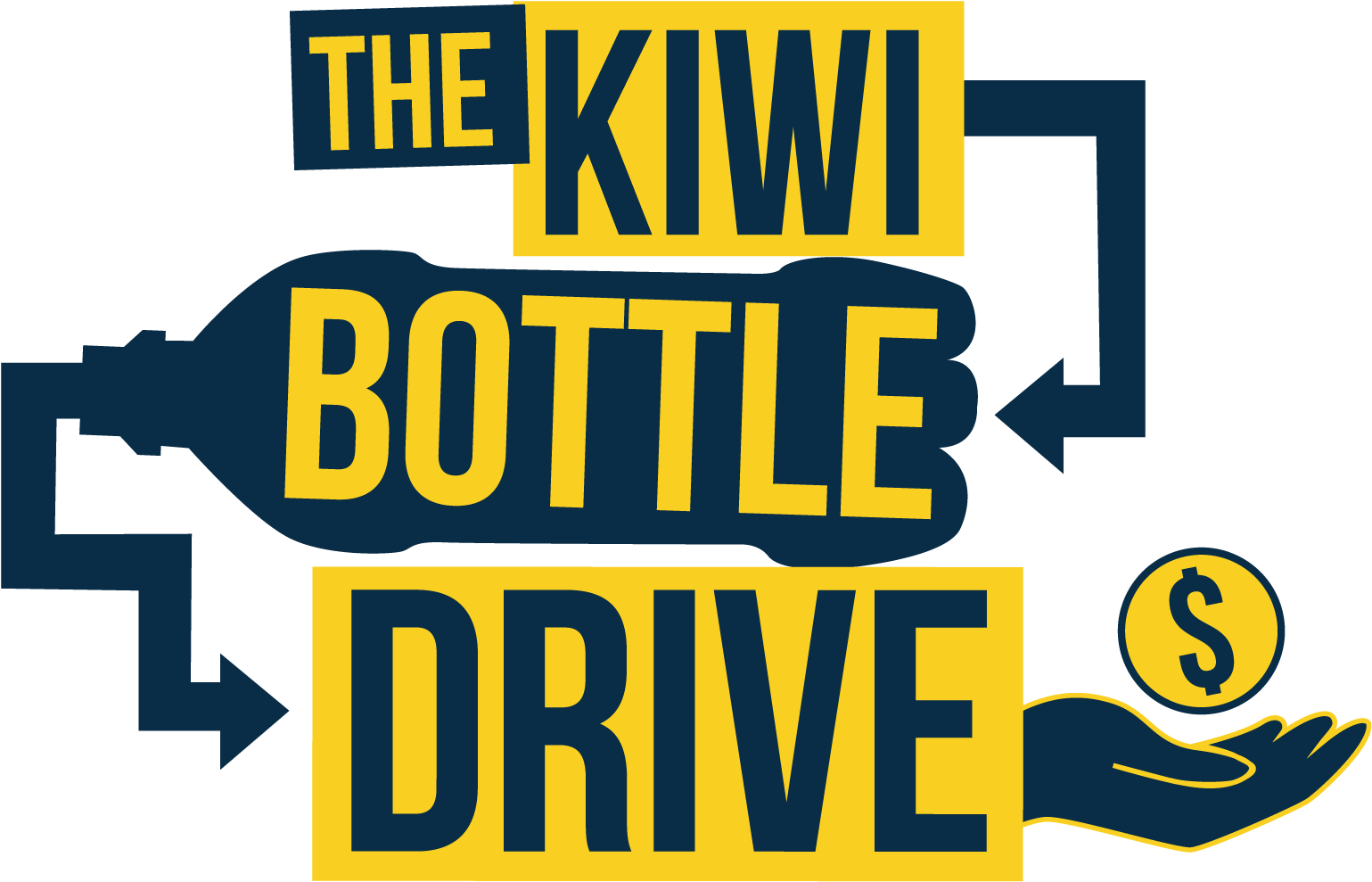 Bottle Deposits - Kiwi Bottle Drive Logo (1559x988), Png Download