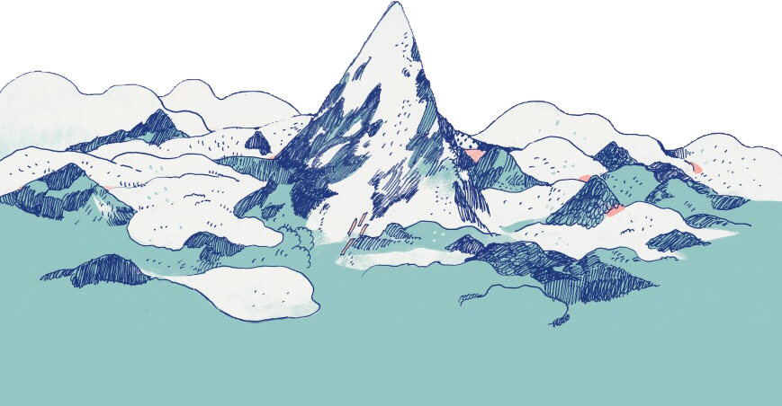 Png Free Download Mountains Tumblr Aesthetic Blue Art - Mountain Aesthetic Transparent (869x452), Png Download