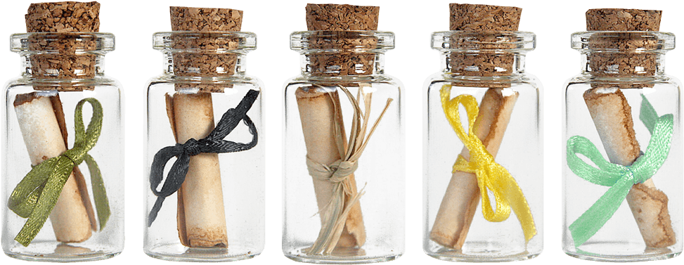 Header Bottles - Magical Tooth Fairy Bottle Messages (1000x412), Png Download