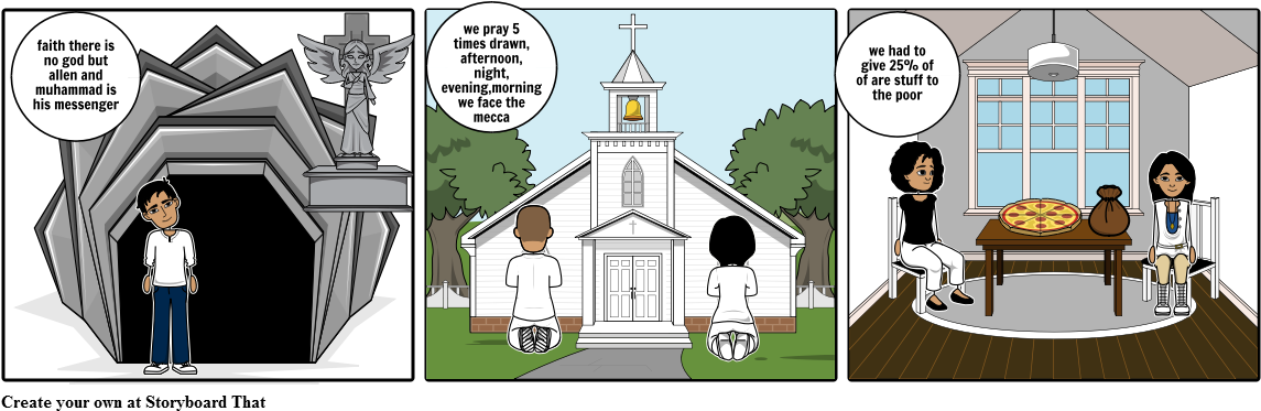 5 Pillars - Cartoon (1164x385), Png Download