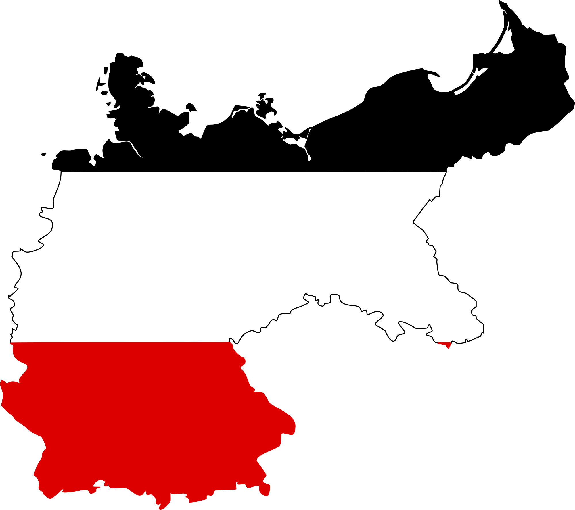 Post - German Empire Flag Map (2000x1775), Png Download