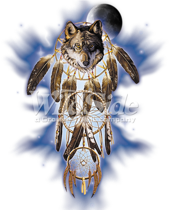 Wolf Dream Catcher Space - Mighty Skins Skin Decal Wrap For Rtic Tumbler 20 Oz. (675x675), Png Download