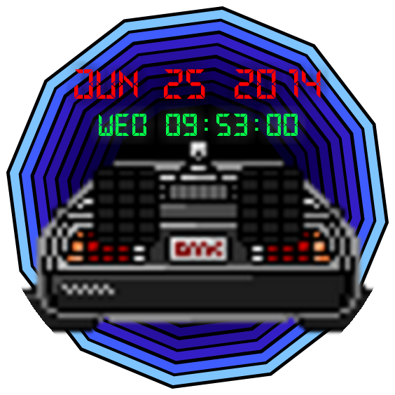 Back To The Future Animated Watch Face Preview (564x564), Png Download