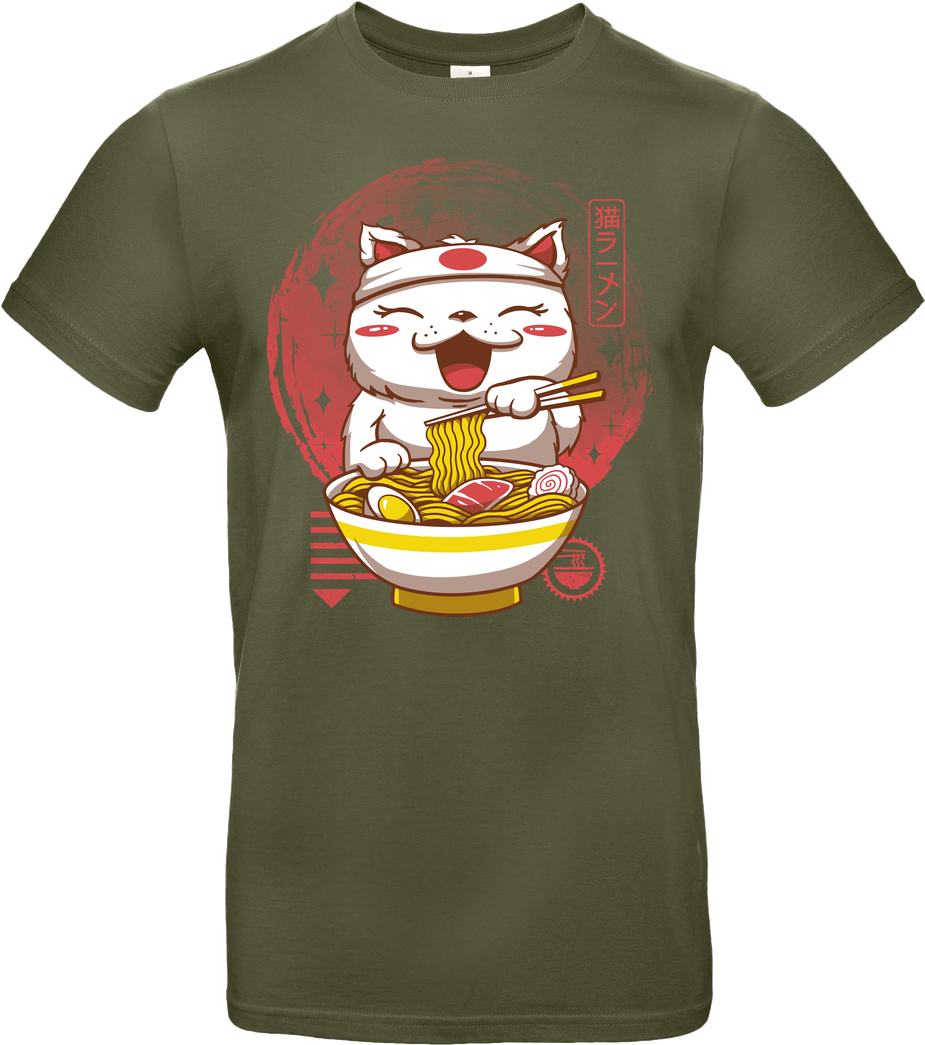 Vincent Trinidad Neko Ramen T-shirt B&c Exact - Shirt (1044x1044), Png Download
