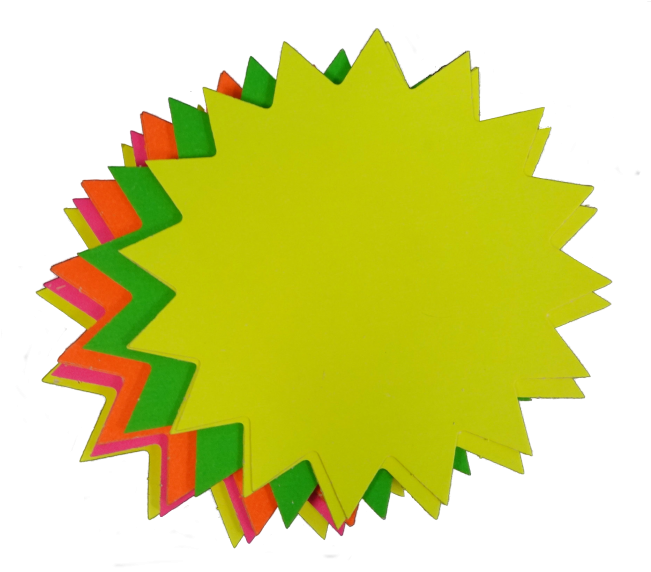 Starbursts Medium 135mm, Pkt - New Item Symbol (650x583), Png Download