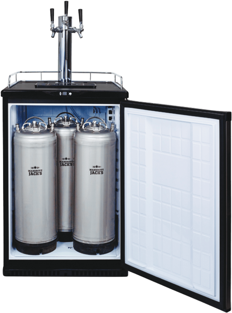 Xmj 3tap Kegerator Open - Mangrove Jacks Kegerator (767x1023), Png Download