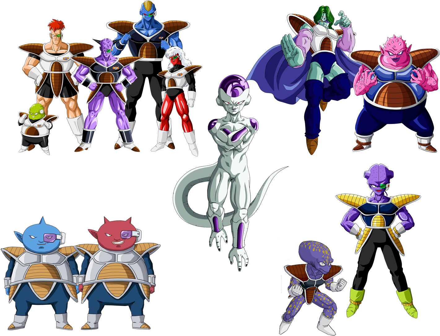Frieza And His Elites - Frieza's Fighters (1429x1130), Png Download